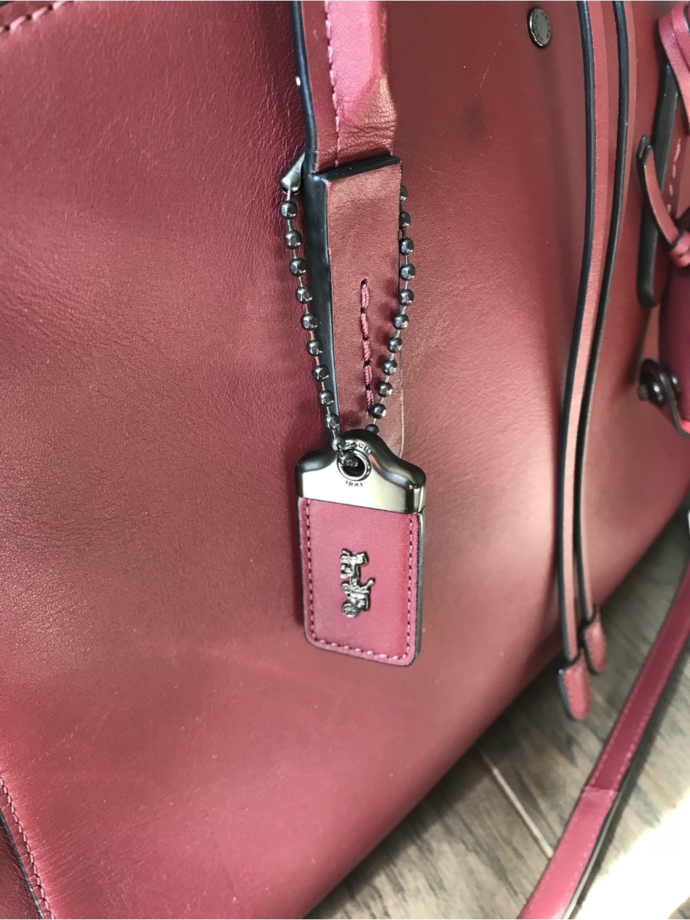 Coach 1941 Cooper Carryall Leather Purse, Bordeaux 22821 - Picture 8 of 15